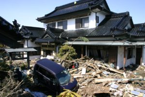東日本大震災被災状況 東北急送 会長宅(佐藤辰男) 01
